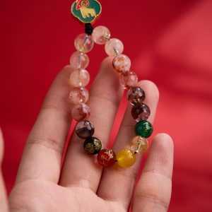 Sanhe Liuhe Wulu Caishen Zodiac Mobile Hanging Chain